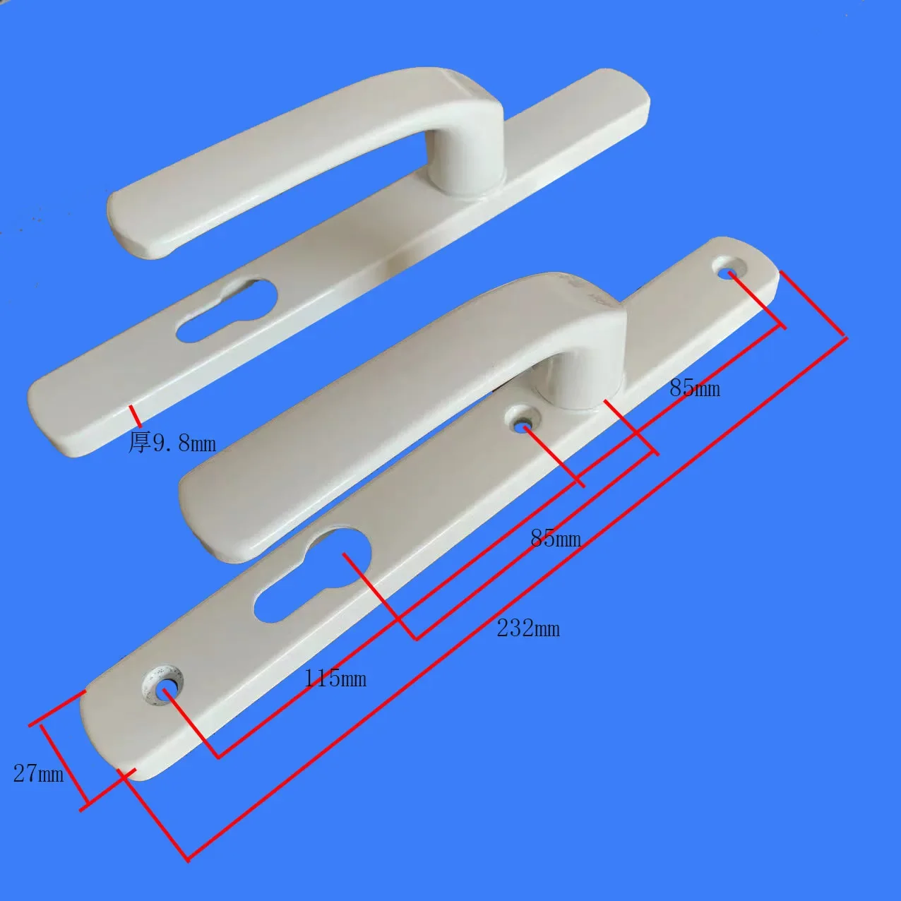 Broken Bridge Aluminum Entrance Door Lock Lever Handle Side Hung Door Aluminum Alloy Pull Accessories