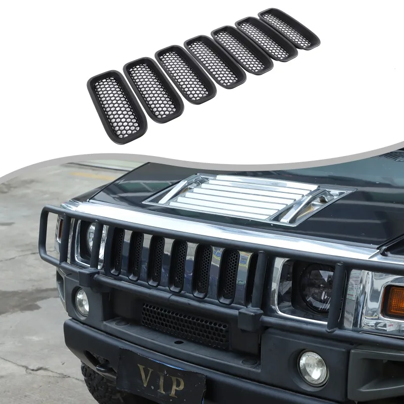 

ABS For 2003 2004 2005 2006 2007 2008 2009 Hummer H2 Front Grille Bug Screen Mesh Grille Insert Kit Car Accessories