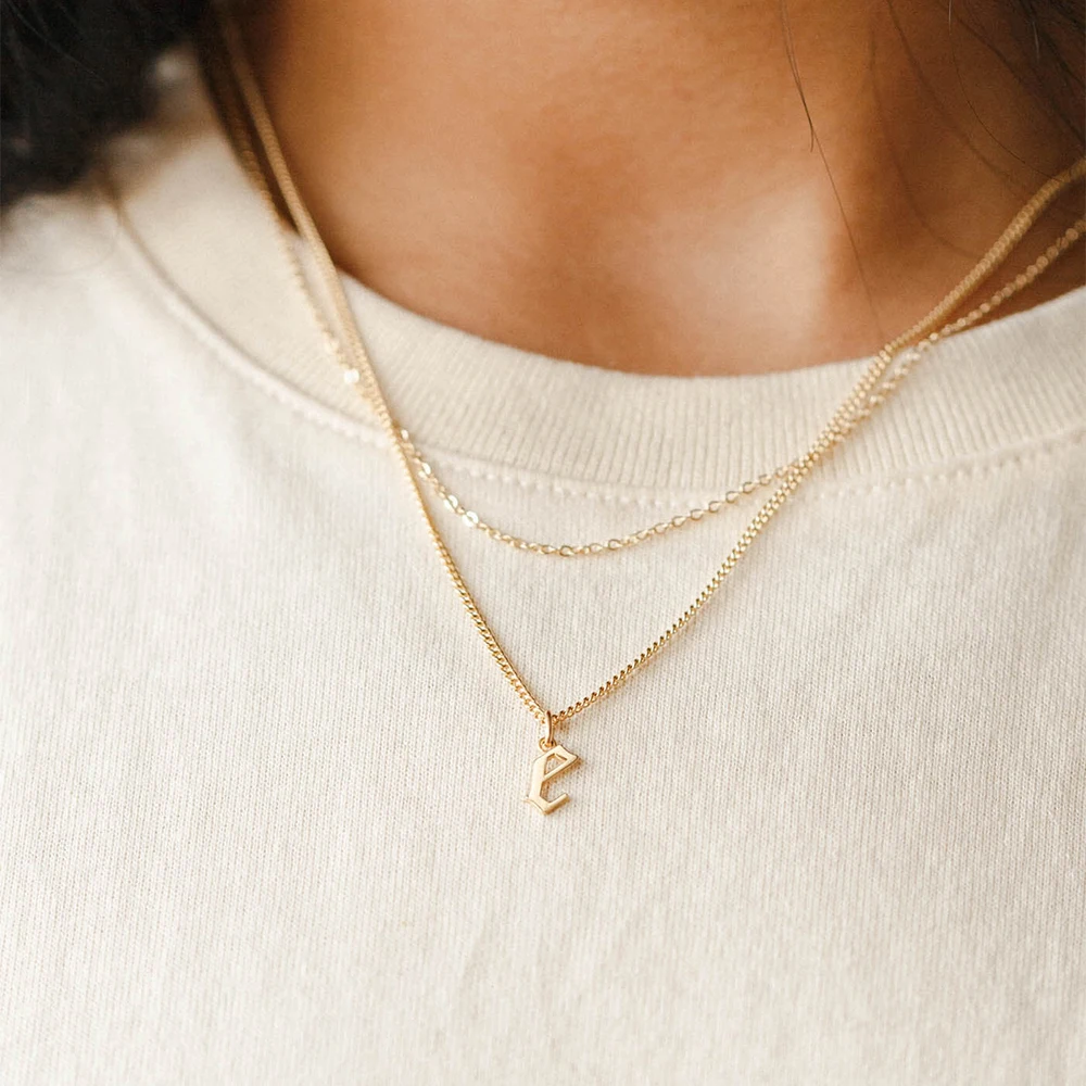 eManco  Initial Alphabet Pendant Stainless Steel Charm for Making Necklace Minimalism Accessories Women\'s Jewelry Wholesale