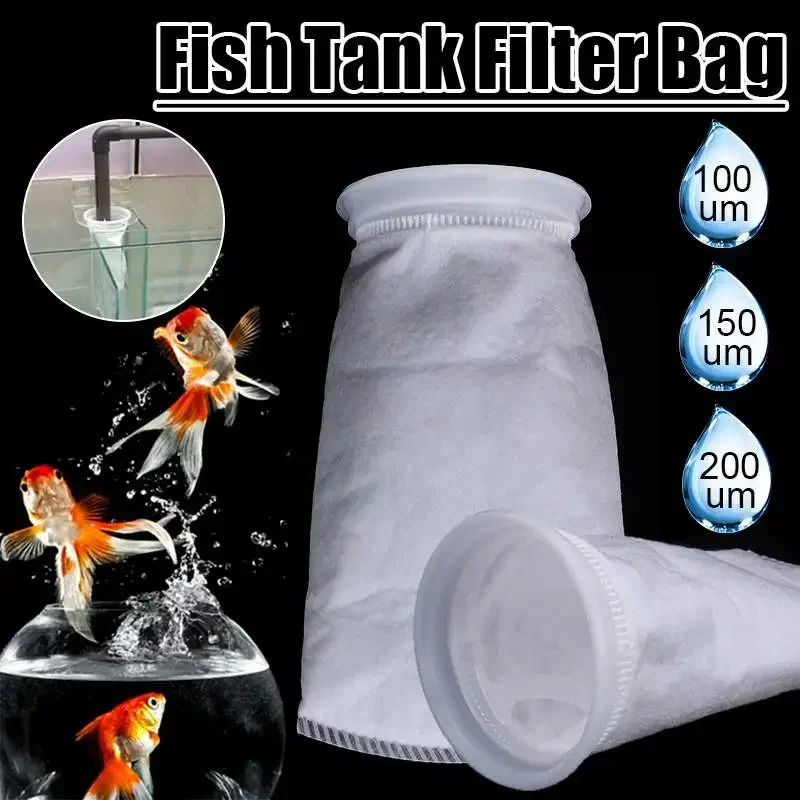 1pcs 150um / 200um Filter Sock Fish Tank Aquarium Marine Sump Felt Pre Filter Bag Sock High Density Of Interspace