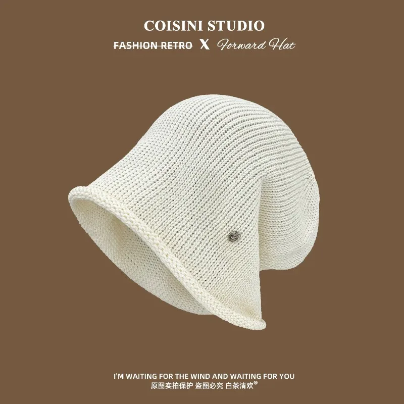 Korean Version of Simple Solid Color Knitted Beanies for Women Autumn and Winter Street Casual Warm Versatile Fashion Men's Hats