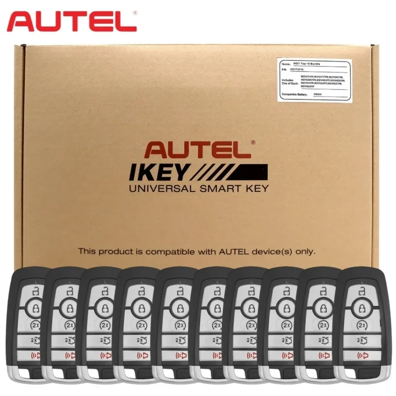 10PCS Autel IKEYFD005AL Universal Smart Remote Key 5 Buttons 315/433MHz For Ford Global version