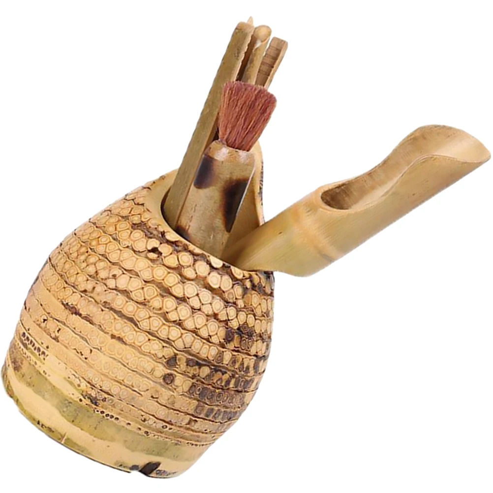 Bamboo Tea Set H made Clip Pot Tools Scoop Wear Resistance Practical Long Use Portable Easy Clean Ceremony Accessories