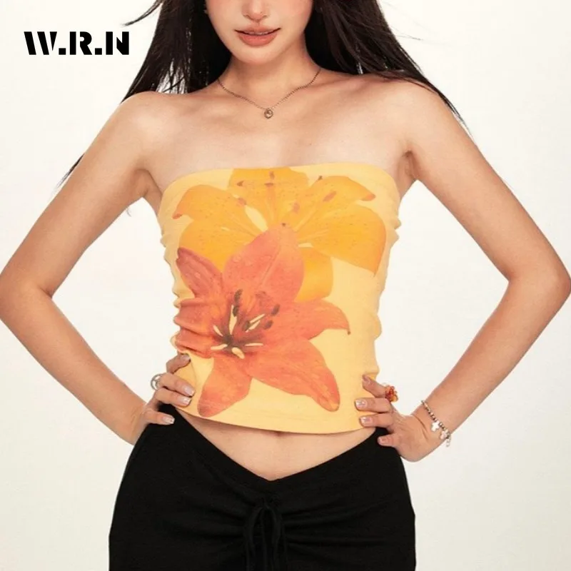 

Women Casual Beach Style Sleeveless Tanks Top 2025 Summer Elegant Slim Fit Sexy Crop Top Female Sheath Floral Print Vest
