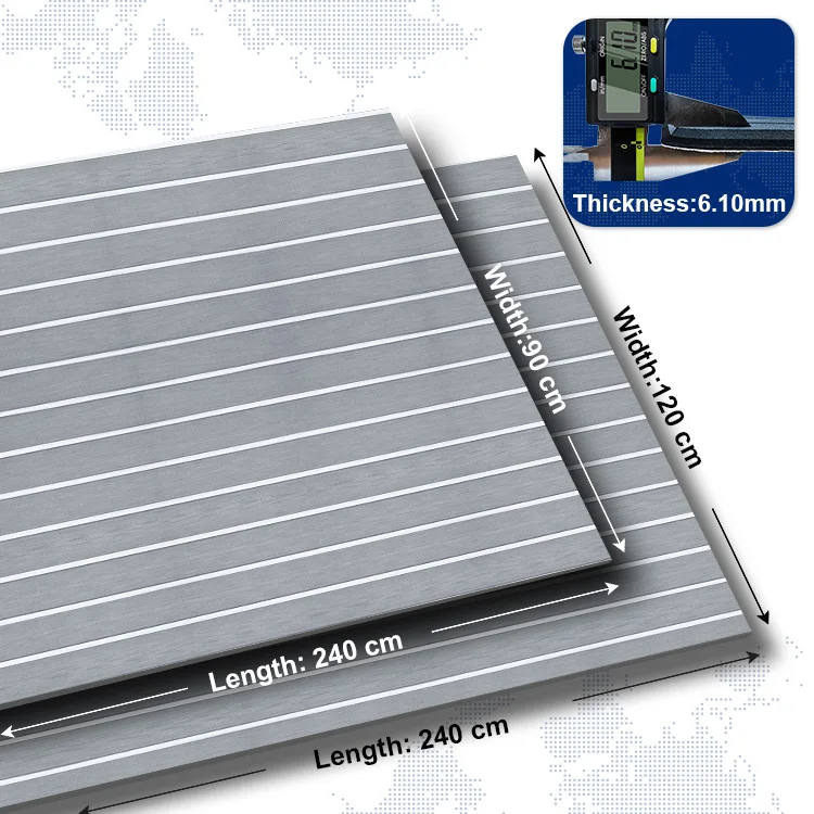 Plancher de pont de bateau adhésif moderne, terrasse de bateau extérieure, feuille de teck oligfoam pour bateaux, 3m