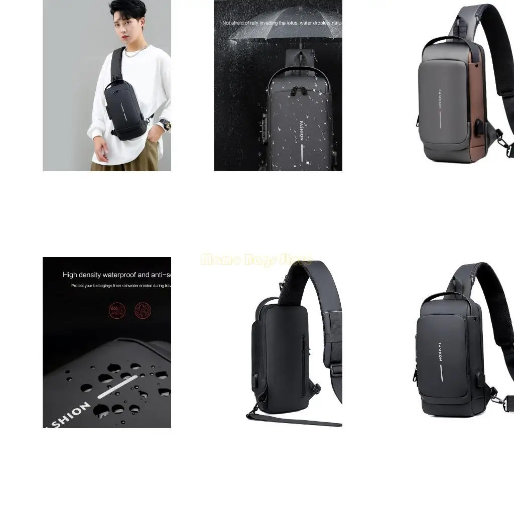 

X90D Sling Back с USB -зарядной пакетом для зарядного порта Сумка для мужчин сумки для мужчин