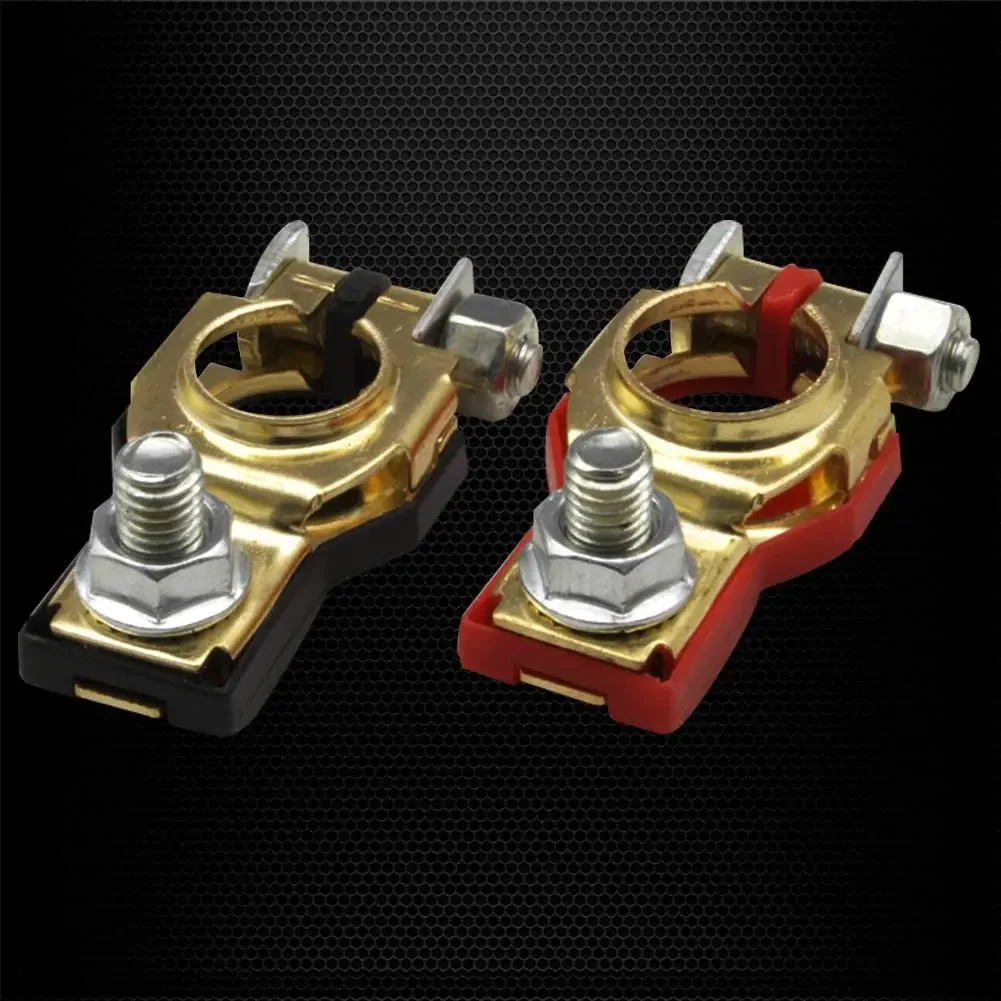 1pair Car Battery Cable Terminal Clamps Connectors Positive Negative Battery Terminal Set Terminal Clamps Car Top Post Battery