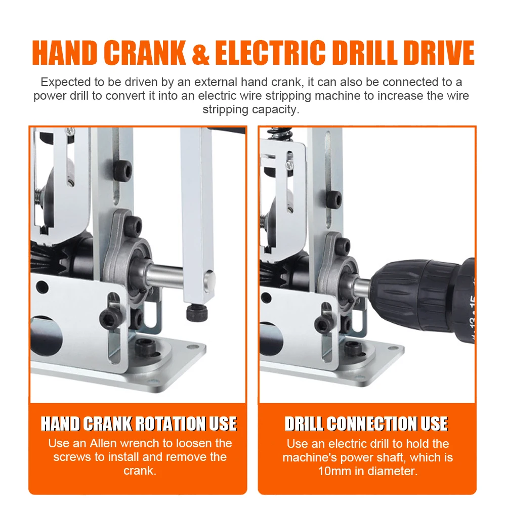 Portable Household Wire Stripper Manual Wire Stripping Tool 1-25mm Cable Electric Peeling Machine with Hand Crank