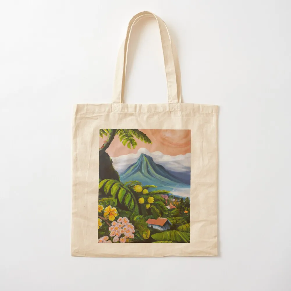 La Reunion 974, oil painting ukiyo-e style - La Reunion Lovers Tote Bag