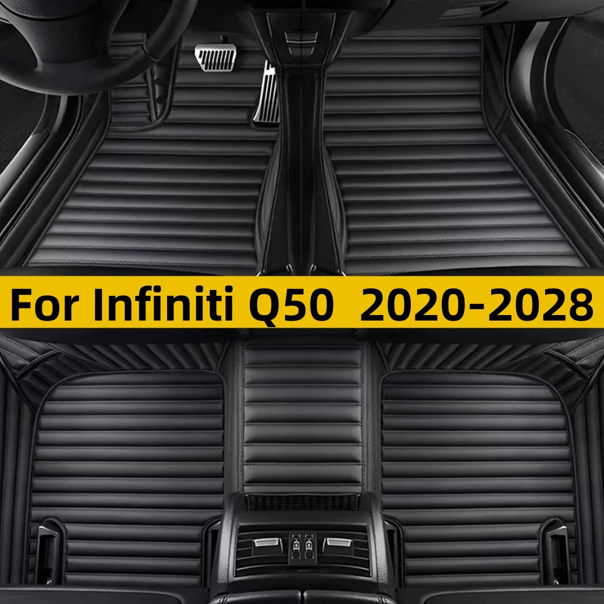 Custom Car floor Mat Fit For Infiniti Q50 2020 2021 2022 2023 2024 2025 2026 2027 2028 Auto Carpets Foot Coche Accessorie
