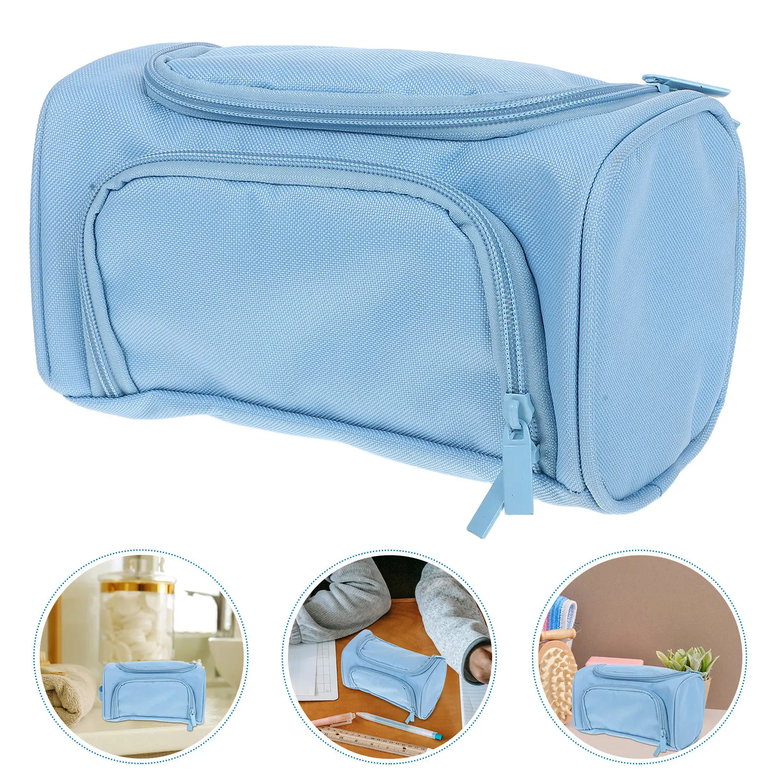 

Large Capacity Oxford Fabric Pencil Case Organizer Zipper Pen Pouch for Students Office Travel Big School Supplies Storage Bag