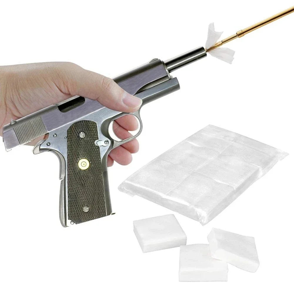 Patchs de nettoyage pour pistolet tactique, chiffon propre pour fusil, outil de nettoyage pour fusil de chasse, outil pour pistolet de chasse en coton à haute Absorption d'eau