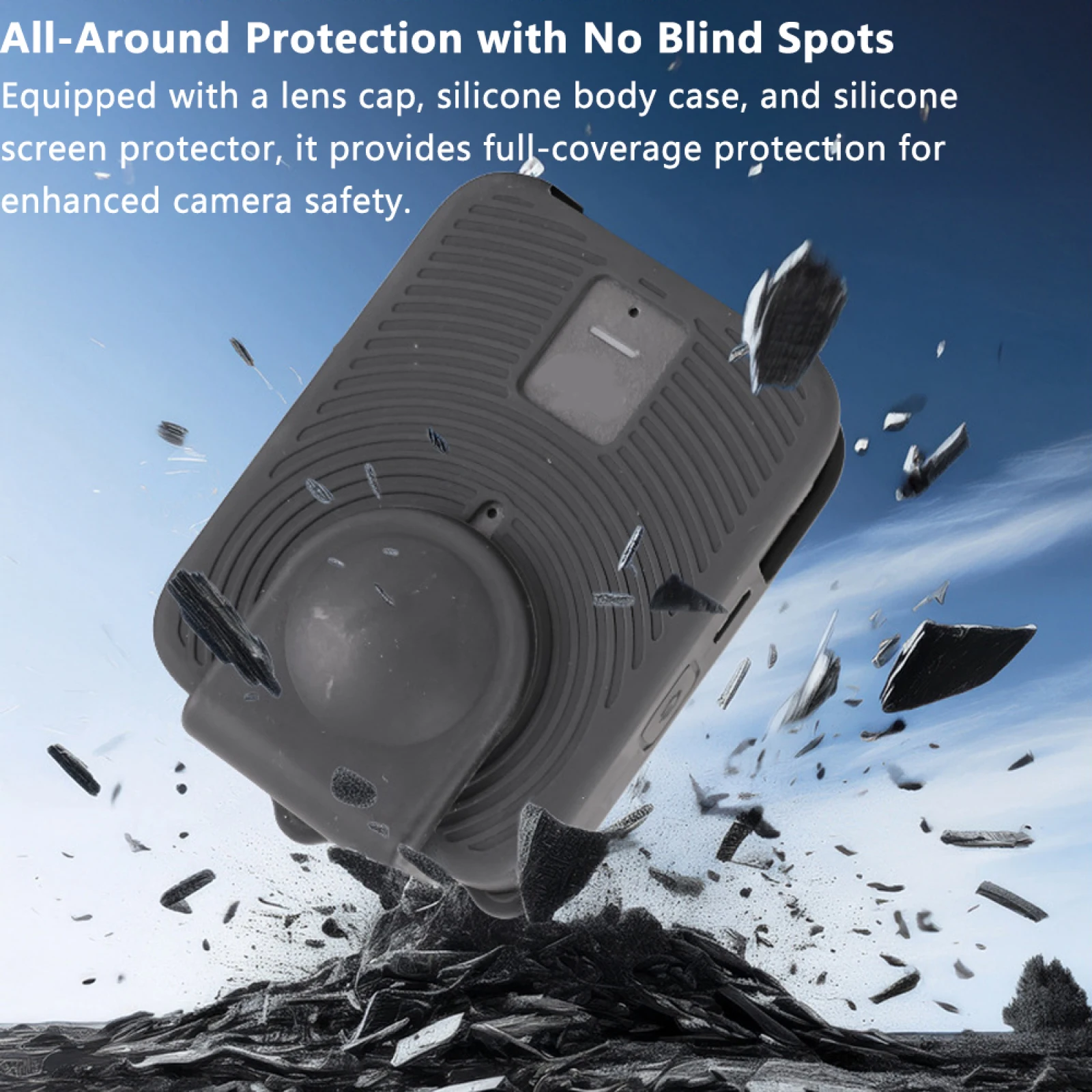 حافظة من السيليكون لهاتف Dji Osmo 360 حافظة واقية ناعمة للبطارية ملحقات كاميرا الحركة المفتوحة المقاومة للاهتراء