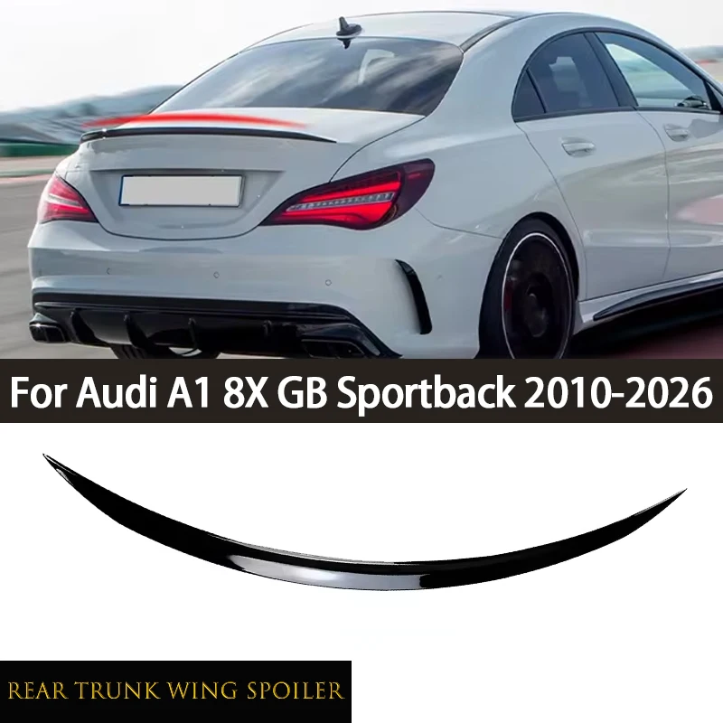 Car Exterior Tuning Rear Trunk Lid Spoiler Wing Stickers For Audi A1 8X GB Sportback 2010-2026 Auto Accessories