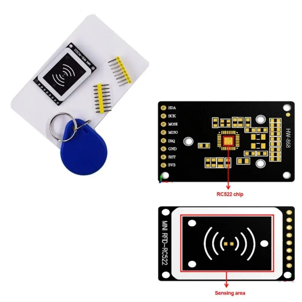 Professional 13.56MHz Frequency RFID Module 3.3V SPI Interface RC522 MINI Module Compact IC Reader Writer IoT Devices