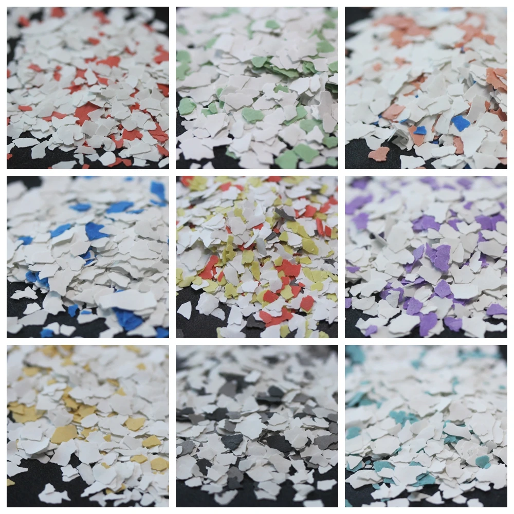 3-5mm Different Colorful Nature 3D Mineral Mica Rock Slice For Decorative Epoxy Floor Flakes Paintings and Wall Nail Arts