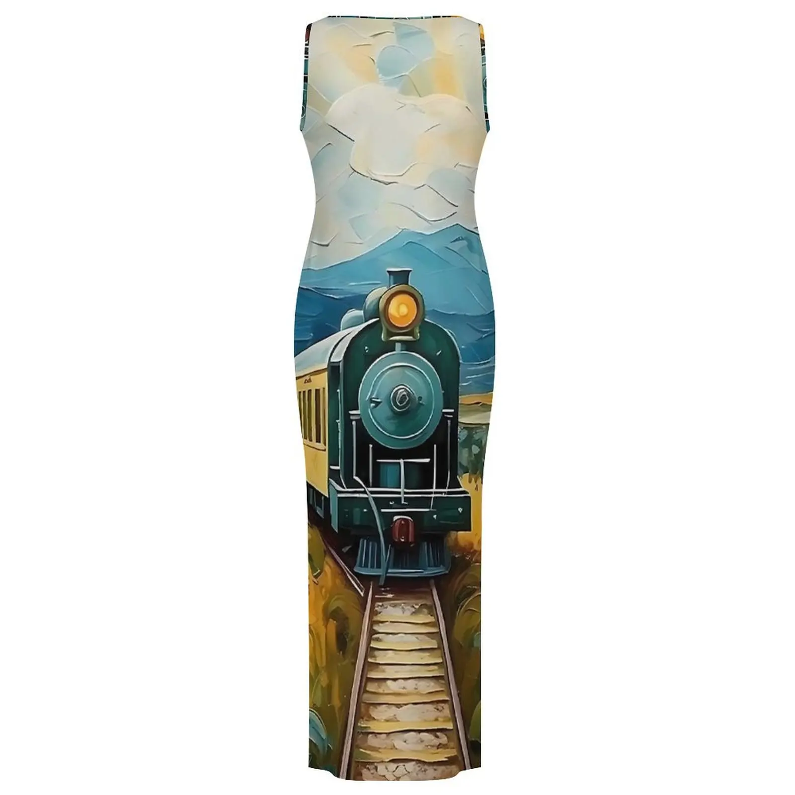 Van Gogh Painting Art Dress Sleeveless  Club Party Maxi Dresses Summer Street Fashion Custom Bodycon Dress 2XL 3XL 4XL