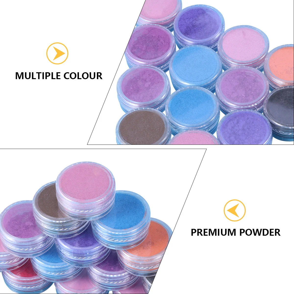 16 قطعة بريق اللؤلؤ مسحوق الصباغ عينيه ملمع الشفاه مسمار الفن DIY ماكياج لامع عينيه مسحوق بريق الصباغ #1