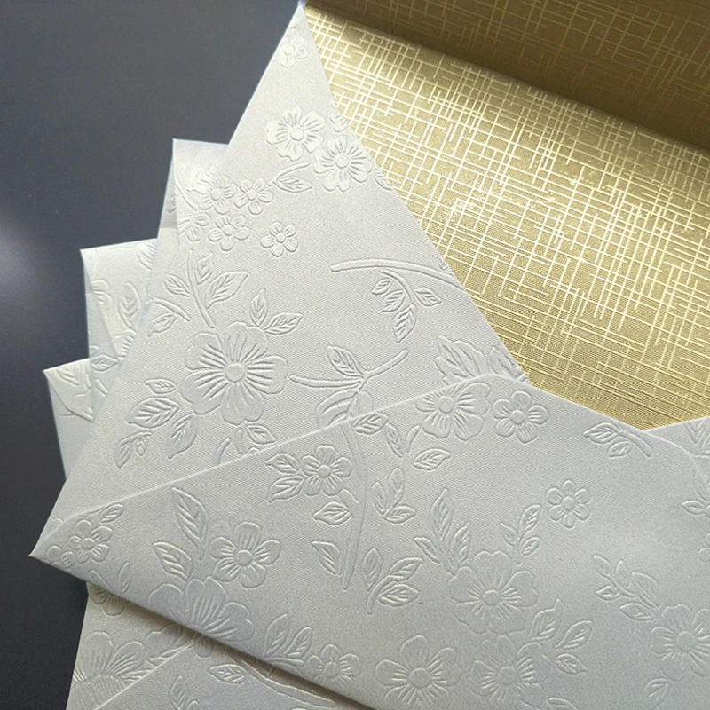 Sobres de papel con textura para pequeñas empresas, suministros de alta calidad, postales, sobres para invitaciones de boda, papelería, 10 Uds./lote