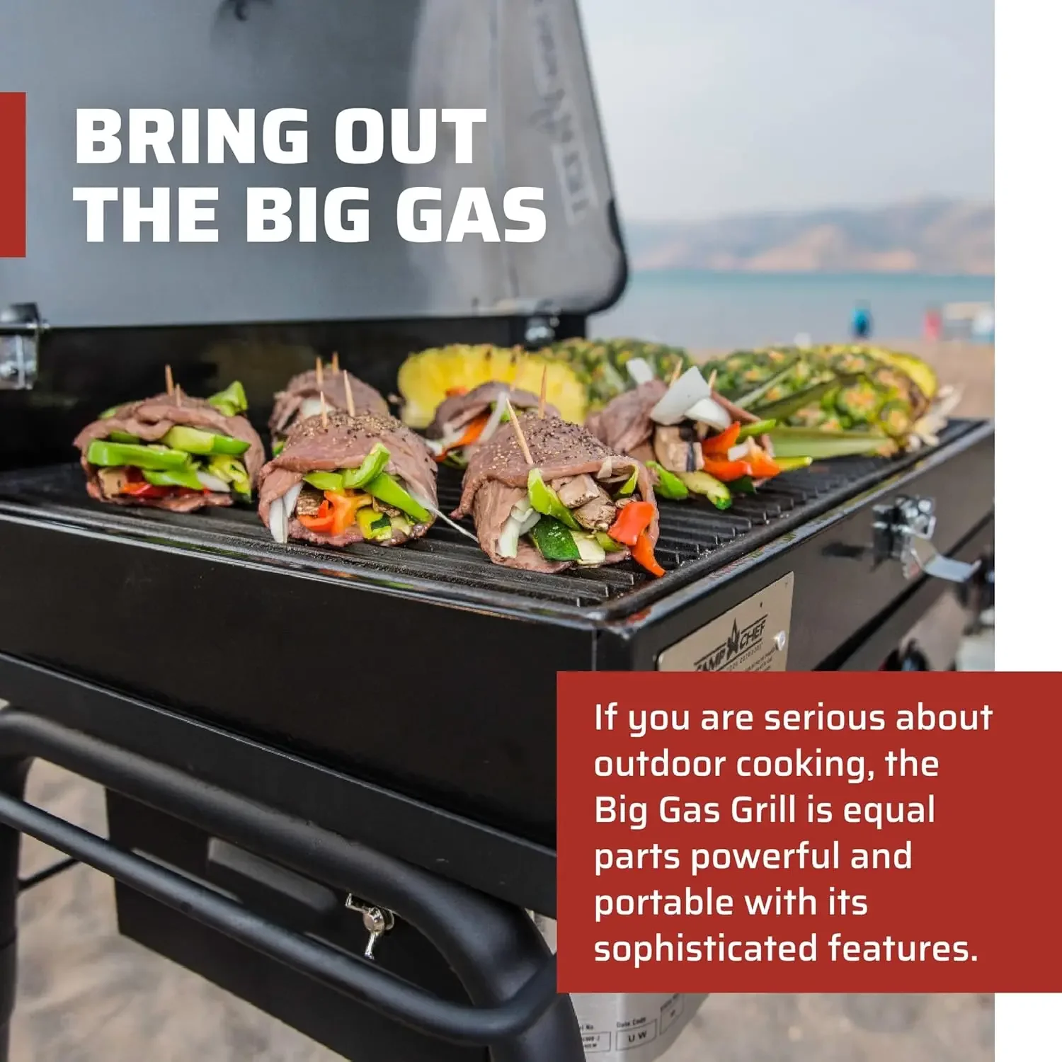 Chef Big Gas Grill 16-3-Burner Propane Gas Stove - Includes Deluxe BBQ Grill Box - Perfect for Grilling & Outdoor Cooking -