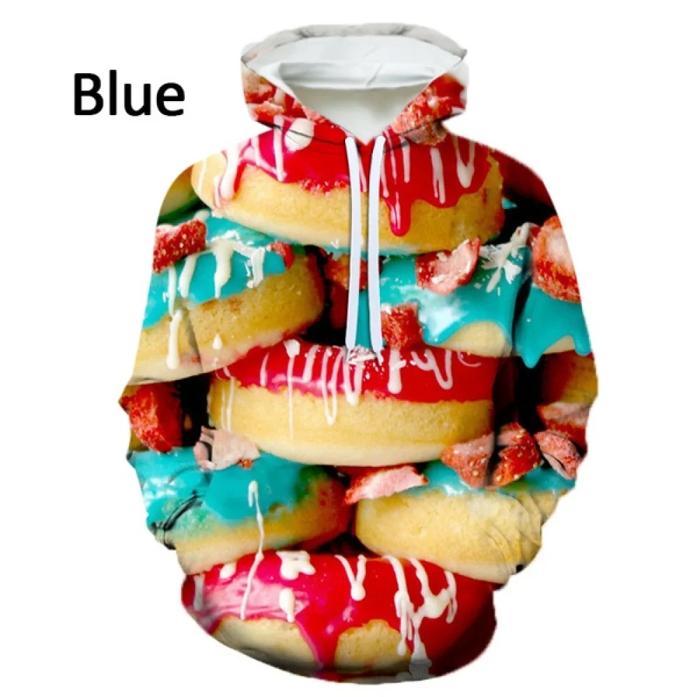 Fashion 3d Hoodie Food Style Sweatshirts Personality Streetwear Casual Long Sleeve Harajuku Pullover