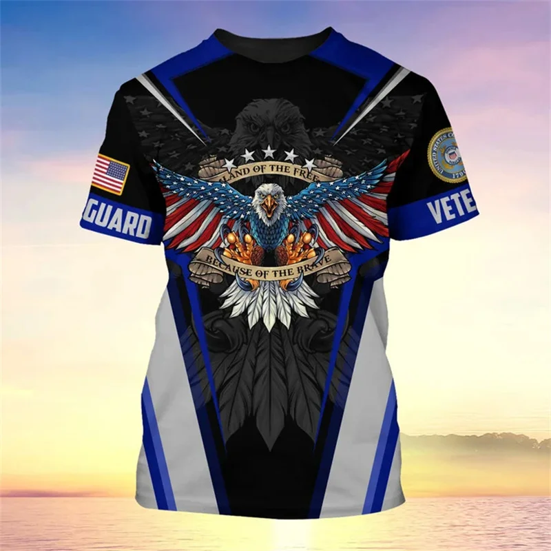 New Vintage Summer 3D UNITED STATES Soldiers Armys Veterans Printing T Shirt Kid Fashion Streetwear Short Sleeves Tee Shirts Top