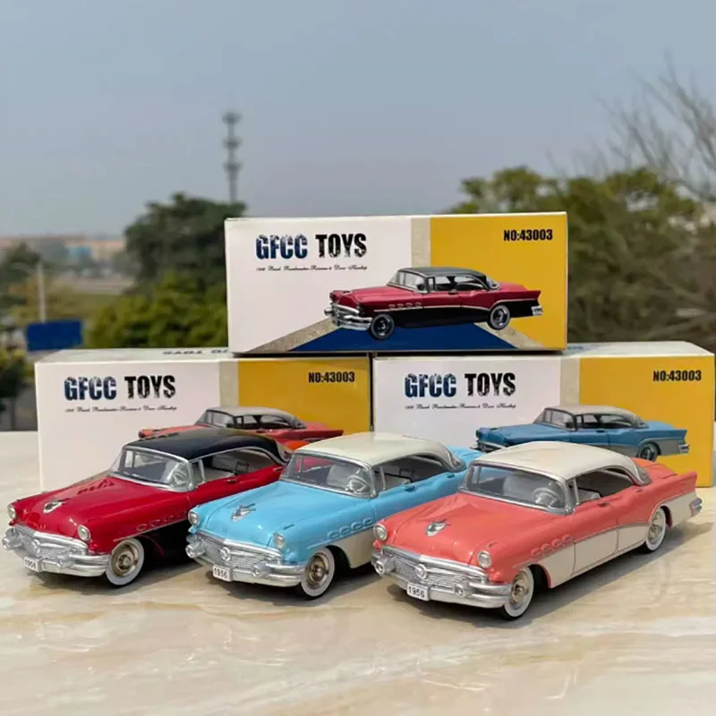 GFCCของเล่นDiecast 1/43 Scale 1956 Buick Roadmasterคลาสสิกรถจําลองรถคอลเลกชันจอแสดงผลของเล่นของขวัญของที่ระลึก