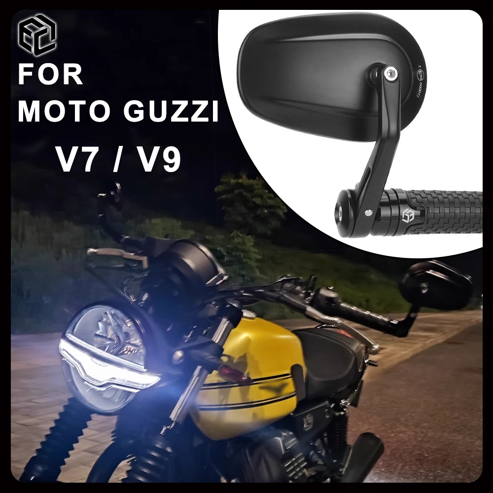

For MOTO GUZZI V7 / V9 Motorcycle Bar End Mirror Rearview Mirror Side Mirror CNC Aluminium Alloy Motorcycle Accessories