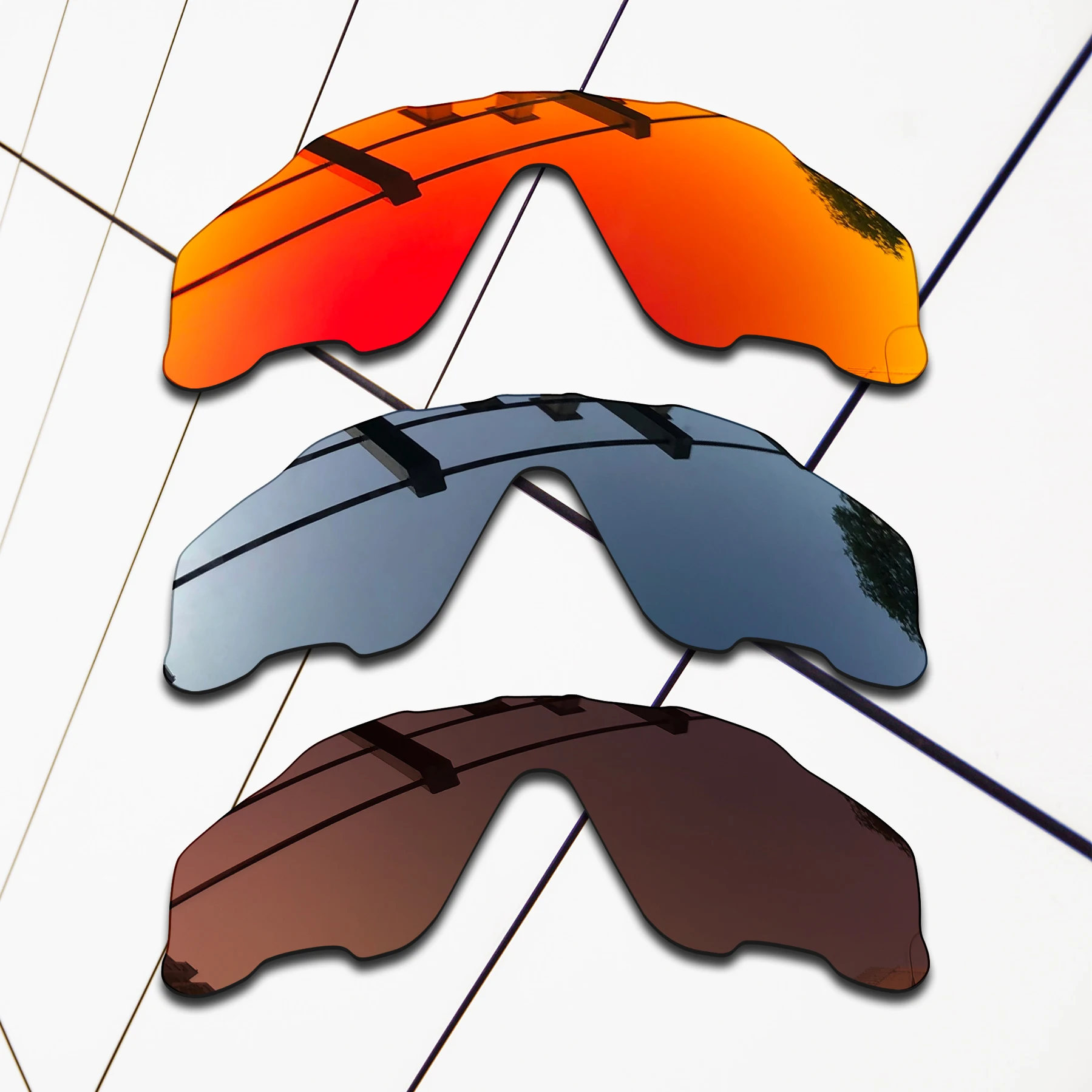 Groothandel E.O.S gepolariseerde vervangende lenzen voor Oakley Jawbreaker OO9290 - 31 mm |   Jawbreaker Asian Fit OO9270 zonnebril
