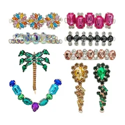 Free Shipping 12 pcs/lot Acrylic Shoe Buckle Apparel Buckle Bridal Bikini Connector Headband Connector LWHB037