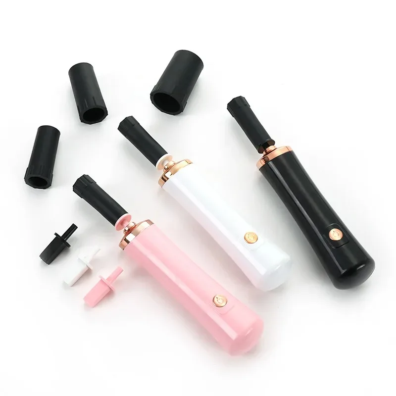 Mit 2 stücke Stecker 6 stücke Kleber Abdeckung Sterben Elektrische Wimpern Kleber Shaker für Nagellack Tattoo Tinte Pigment Flüssigkeit schütteln Maschine – Detail 1