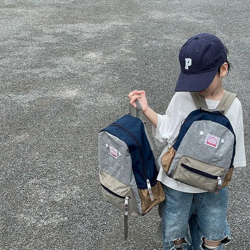 Sac à dos en nylon matelassé coréen pour bébé, sacs à dos de voyage étanches, cartable pour enfants de la maternelle, cartable pour garçons et filles, 2023