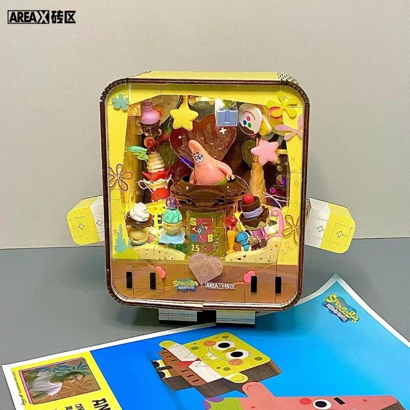 AREAX Bob l'éponge SquarePants 25e anniversaire édition limitée Collection blocs d'assemblage Patrick Star jouet bloc modèle cadeau