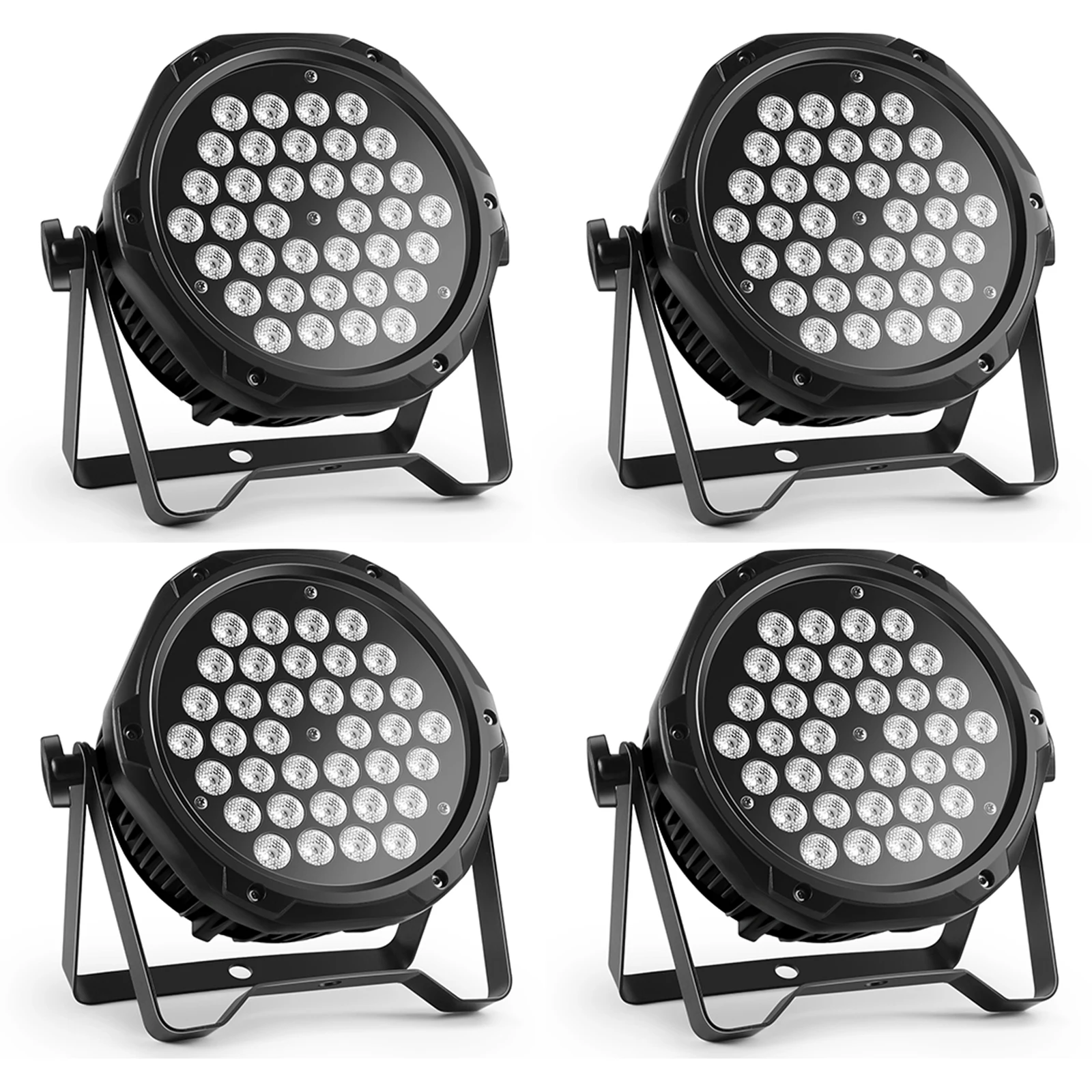 Somspot 4PCS LED Wash Light Stage Waterproof Par Lights Strobe Effect Light DMX Control for Outdoor Disco Party Wedding Birthday