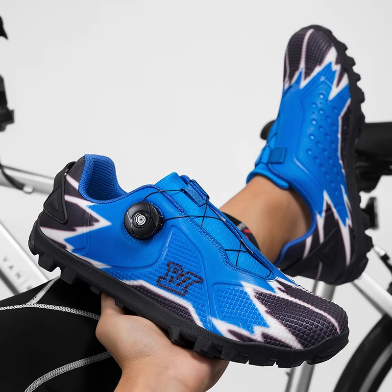 

Профессиональная велосипедная обувь унисекс, модная дышащая удобная противоскользящая обувь для верховой езды на четыре сезона с вращающимися пуговицами