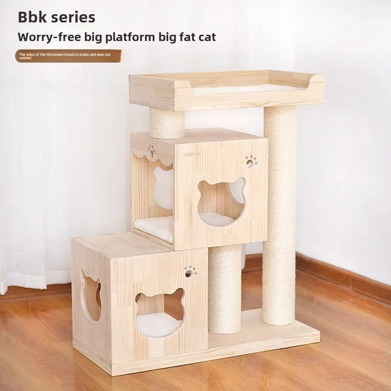 

Luxury, Solid Wood, Cat Climbing Frame, Small, Does Not Occupy An Area, Scratching Board, Cat Nest, Integrated,multi-functional