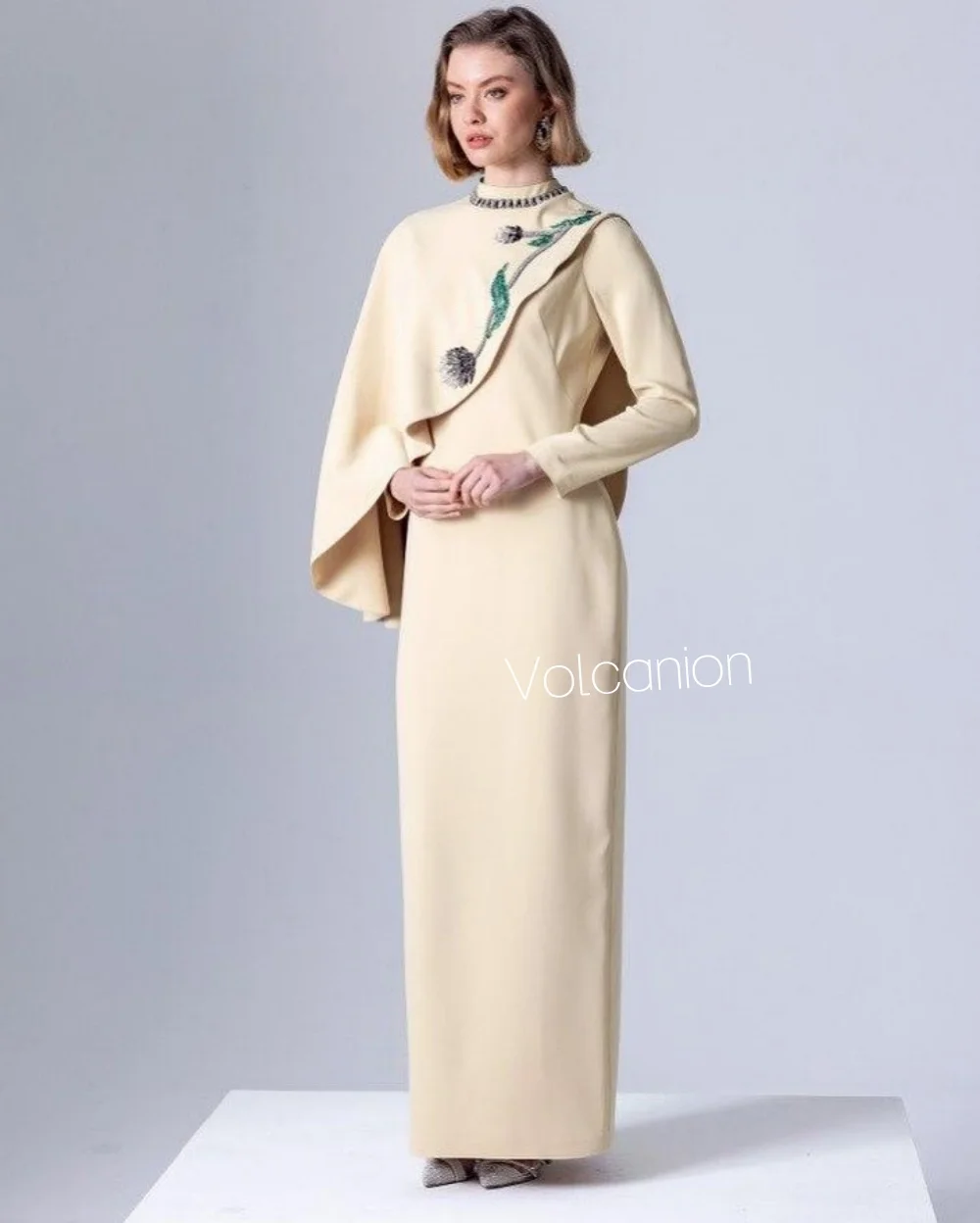 تخصيص جيرسي نمط مستقيم س الرقبة فساتين متوسطة الطول مناسبة مخصصة مساء بسيط أنيق النمط الصيني