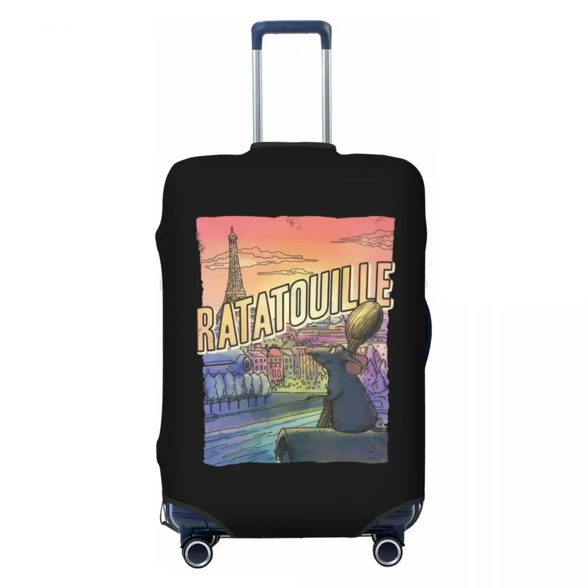 Custom Funny Ratatouille Remy Meme Travel Luggage Cover Dust Proof Suitcase Cover Protector Fit 18-32 Inch