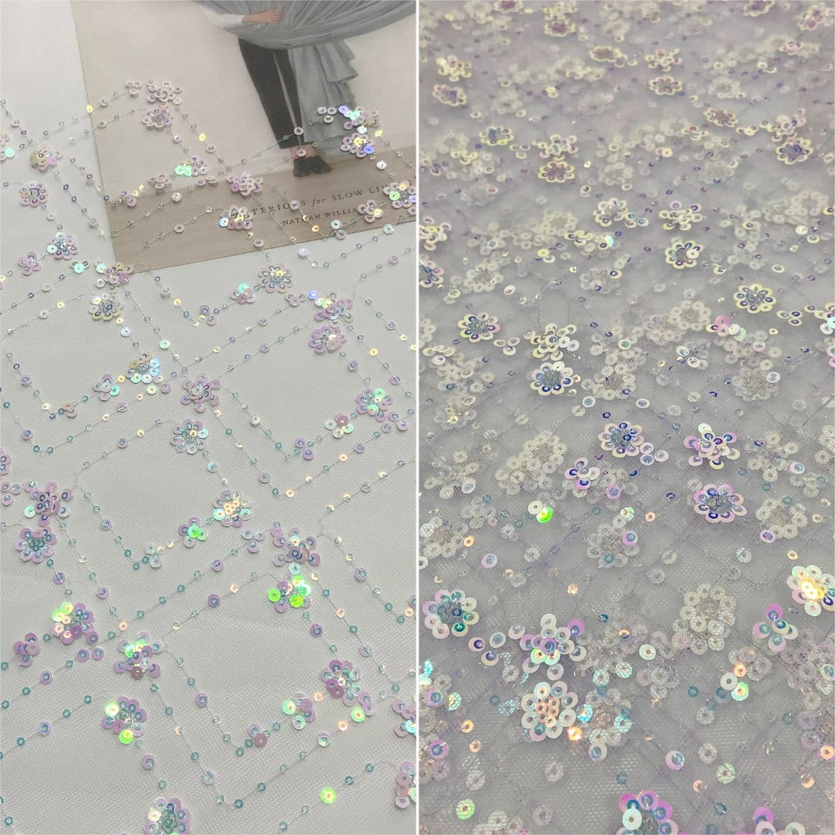 

Радужная мигающая сетчатая ткань с блестками 3 мм5 мм, ламинированная вечерняя одежда своими руками, подол, головные уборы, ткань для детской одежды