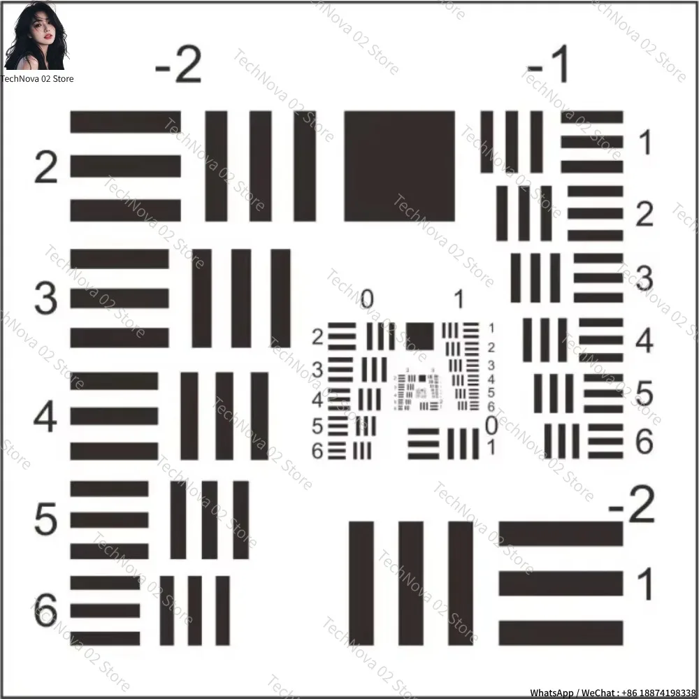 For USAF 1951 Resolution Test Chart – MIL-STD-150A Standard Target for Microscopy, Lens & Camera Resolution Testing