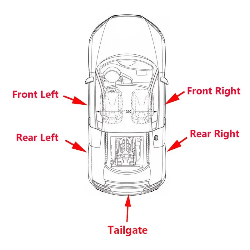 For Toyota Prado 120 LC120 2003-2009 Car Front Rear Left Right Central Control Tailgate Trunk Door Lock Hatch Back Lotch