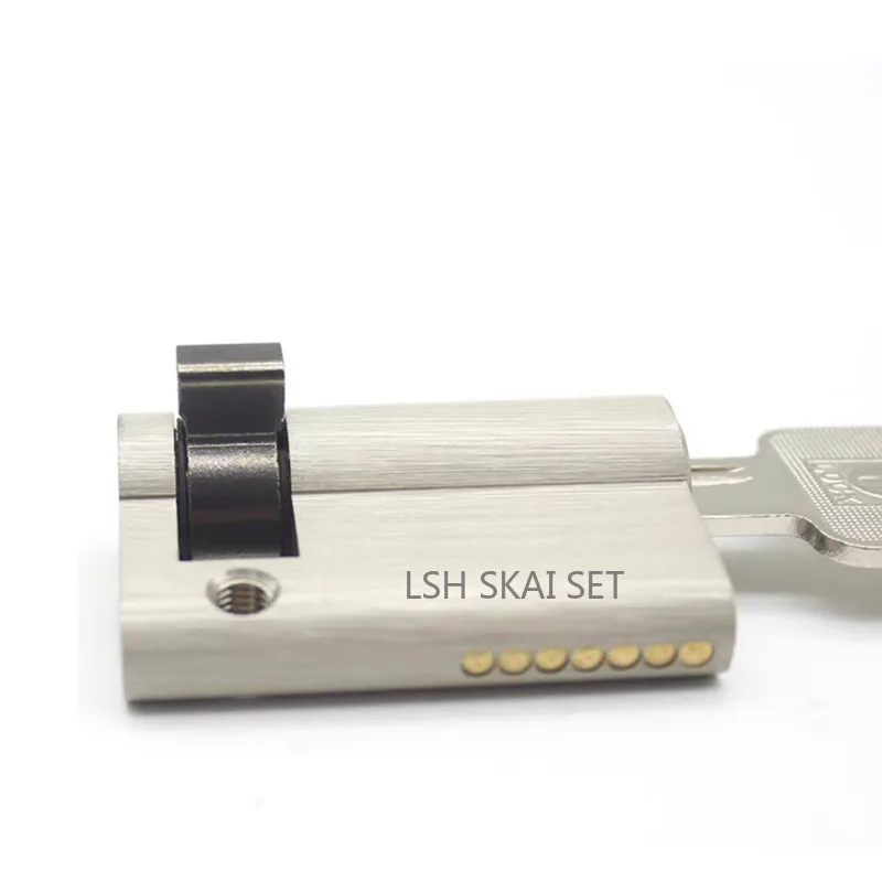Invisible Door Lock Core Glass One Side Cylinder with Knob Length 45mm Height 32MM for Fire-proof Security Hardware Accessories