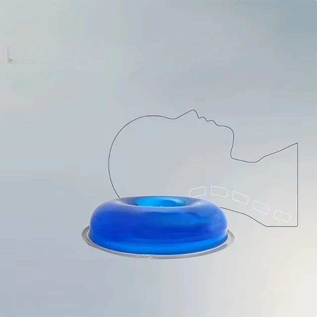 Medical Supine Doughnut Head Gel Positioning Pad Blue Model 20*7*5cm Pressure Sores Rehabilitation Therapy Supplies