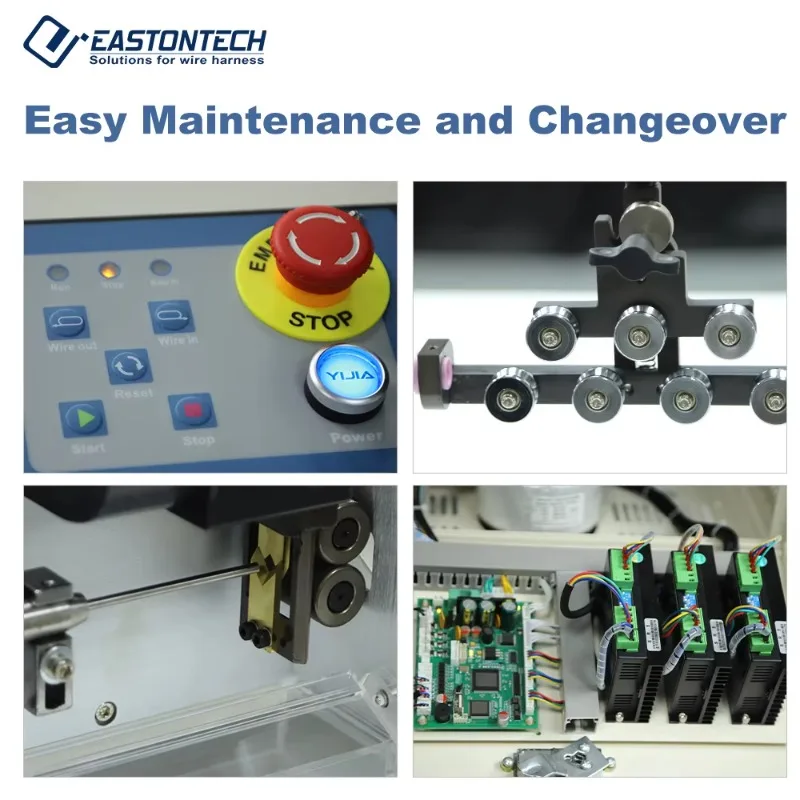 EW-02C+ Precision Wire Cutting And Stripping Machine 0.1-6mm² 7-inch Touchscreen 500 Program Storage 0.002 * L High Accuracy