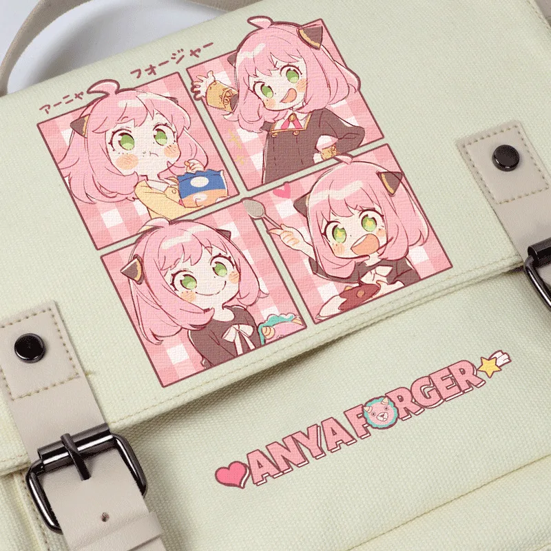Spy X Family Anime Merchandise Aniya Cute Cartoon Single Shoulder Canvas School Carrying Books Crossbody Bag For Women Anime