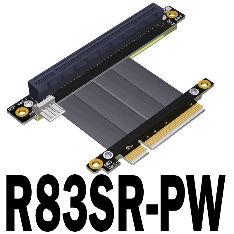 PCI-E X8 สายต่ออะแดปเตอร์ X16 PCIe 3.0 Riser RTX3060 กราฟิกการ์ด X99 Server ETH Mining Extender 4Pin สายไฟ SATA