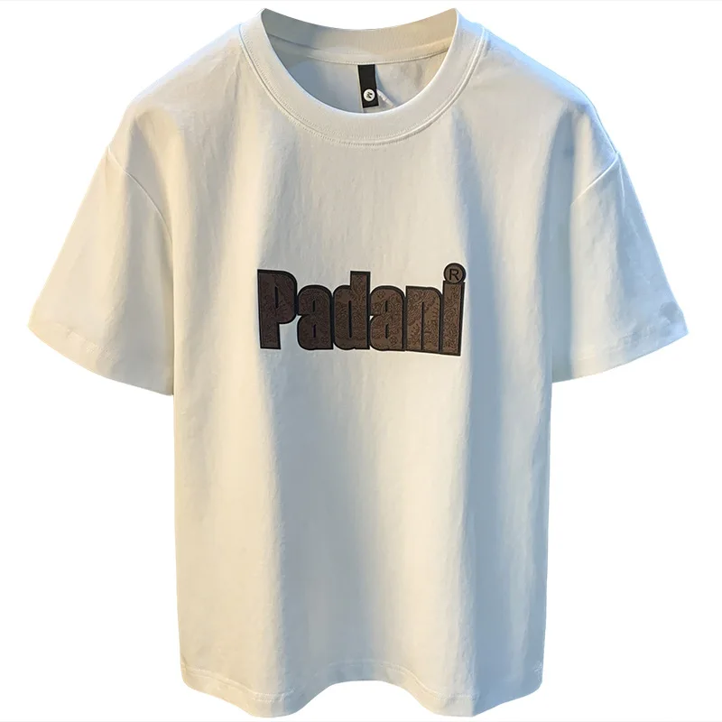 2025 summer men's short sleeved T-shirt new simple and versatile slim fit round neck thin cotton fashionable top