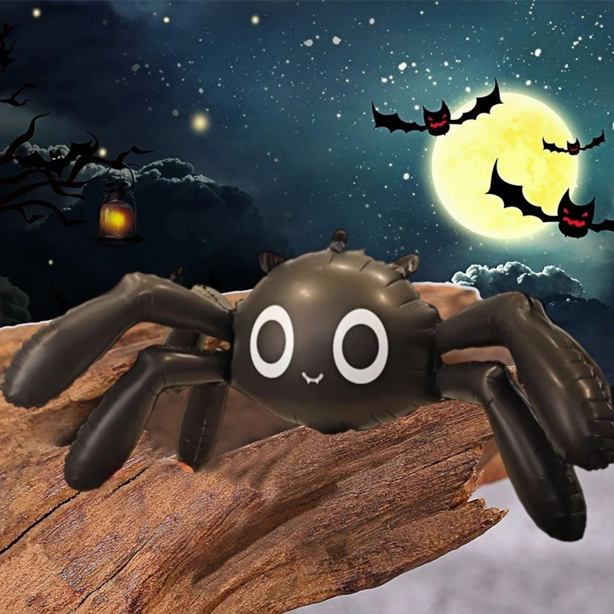 Large 4D Spider Balloon Inflatable Giant Standing Halloween Black Spider Foil Balloons   Halloween Party Home Decor Props