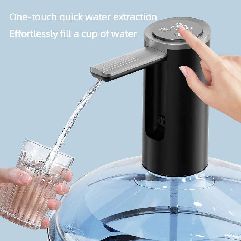 مضخة توزيع المياه المحمولة مضخة توزيع المياه الكهربائية تصميم متكامل قابل للطي مع مؤقت 4 سرعات مضخة مياه شحن USB