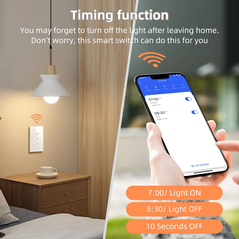 AVATTO Tuya Smart Zigbee Touch Groove Light Switch 220V Waterproof  Smart Life APP Remote Control Works With Alexa Google Home